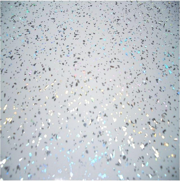 Platinum White Sparkle 5mm Wall Cladding For Bathrooms 2.6m x 0.25m - Claddtech