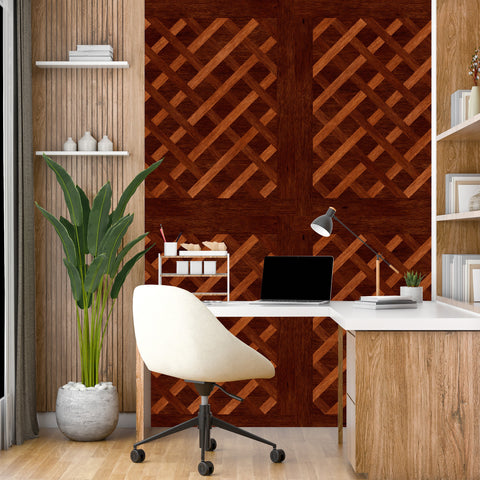 Crosshatch Wood Acrylic Wall Panels Home Decor Wall Panels 2440mmm x 1220mm - CladdTech