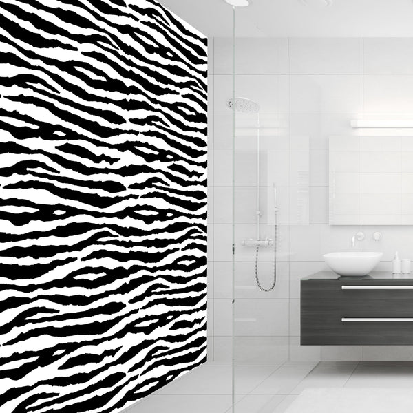 Zebra Coat Print Acrylic Wall Panels Home Decor Wall Panels 2440mmm x 1220mm - CladdTech